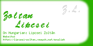 zoltan lipcsei business card