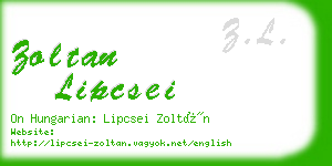 zoltan lipcsei business card